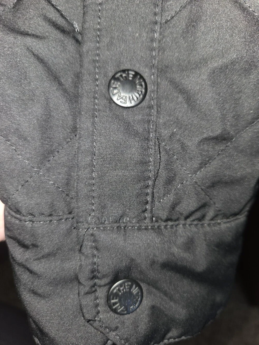 The North Face Jester Jacket Reversible Mens L Bomber Camo Black Gray Quilted